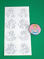 Picture of Colour-in Princess Badges