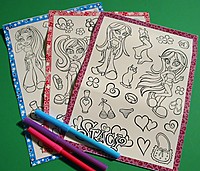 Picture of Colour your own Trendy Girl Stickers