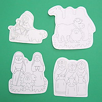 Kids' Crafty Kits: Colour Your Own Nativity Scene